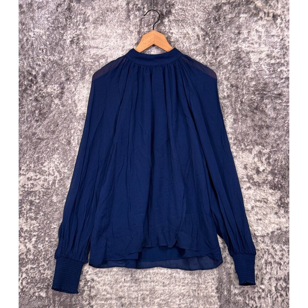 Lilly Pulitzer Deep Navy Long-Sleeve Gathered Yoke Blouse